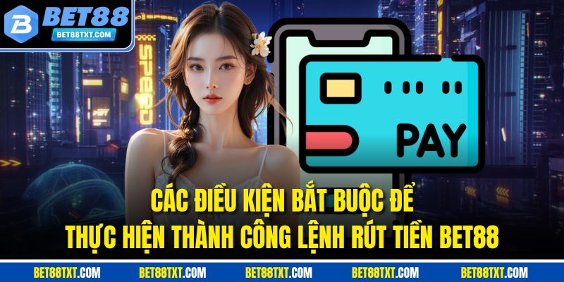 Các điều kiện bắt buộc để thực hiện thành công lệnh rút tiền BET88