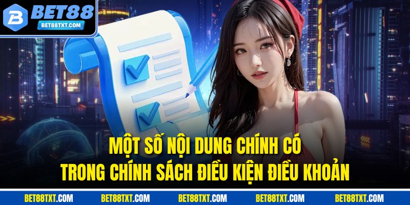 Một số nội dung chính có trong chính sách điều kiện điều khoản